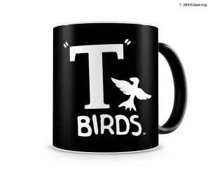 GREASE LOGO T-BIRDS TAZA NEGRA CERAMICA                                    