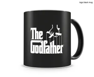 EL PADRINO TAZA CERAMICA NEGRA LOGO THE GODFATHER                          