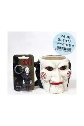 PACK MERCHAN JIGSAW TAZA CERAMICA Y LLAVERO SAW                            