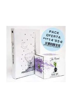 PACK MERCHAN A TAZA TOXIC TERMICA Y DIARIO CON LUZ TIM BURTON              