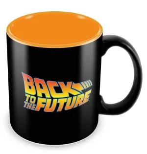 REGRESO AL FUTURO TAZA NEGRA / NARANJA LOGO                                