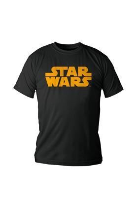 STAR WARS CAMISETA NEGRA CHICO LOGO NARANJA T-M                            