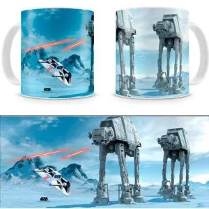 STAR WARS TAZA CERAMICA BLANCA BATALLA DE HOTH                             