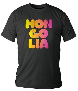 REVISTA MONGOLIA LOGO CAMISETA NEGRA CHICO T-S                             