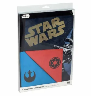 STAR WARS SET 4 SALVAMANTELES Y 4 SERVILLETAS                              