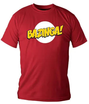 THE BIG BANG THEORY LOGO BAZINGA CAMISETA ROJA CHICO T-L                   