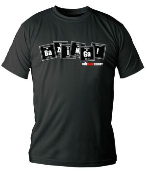 BAZINGA TABLA PERIODICA CAMISETA NEGRA CHICO T-XXL THE BIG BANG THEORY     