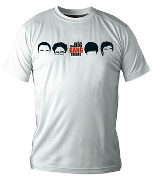 THE BIG BANG THEORY ICONOS CAMISETA BLANCA CHICO T-XL                      
