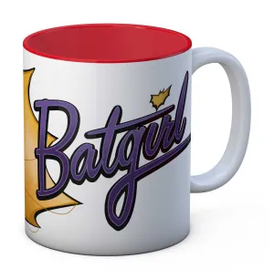 BATGIRL TAZA BLANCA-ROJA CERAMICA DC                                       
