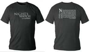 JUEGO DE TRONOS CAMISETA NEGRA CHICO GUARDIA DE LA NOCHE LOGO T-S          