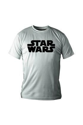 STAR WARS CAMISETA BLANCA NIÑO LOGO NEGRO T-6                              