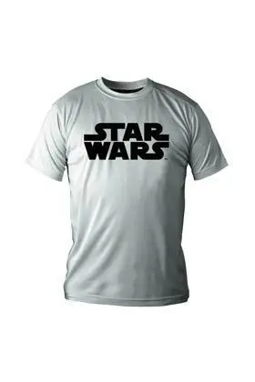 STAR WARS CAMISETA BLANCA NIÑO LOGO NEGRO T-12                             