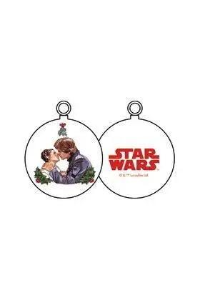STAR WARS BOLA NAVIDAD HAN Y LEIA MUERDAGO                                 