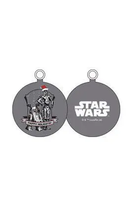 STAR WARS BOLA NAVIDAD R2-D2 Y C-3PO HAPPY HOLIDAYS                        
