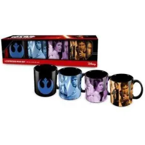 STAR WARS SET 4 MINI TAZAS PARA CAFE REBELDES                              