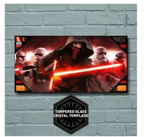 STAR WARS EPISODIO VII POSTER DE VIDRIO 30X60 CM KYLO Y STORMTROOPERS      