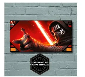 STAR WARS EPISODIO VII POSTER DE VIDRIO 30X60 CM KYLO REN ROSTRO           