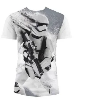 STAR WARS EPISODIO VII CAMISETA FULL BLANCA CHICO STORMTROOPER NIEVE T-S   