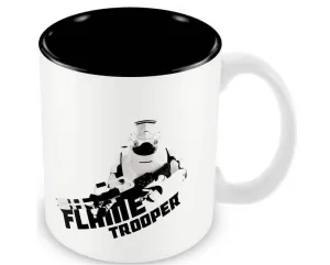 STAR WARS EPISODIO VII TAZA BLANCA-NEGRA CERAMICA FLAMETROOPER             
