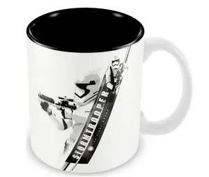 STAR WARS EPISODIO VII TAZA BLANCA-NEGRA CERAMICA STORMTROOPER BLASTER     