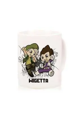 WIGETTA TAZA PORCELANA BLANCA YOUTUBERS                                    