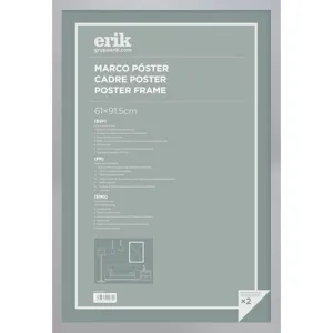 POSTER MARCO MDF PLATA 61 X 91 CM