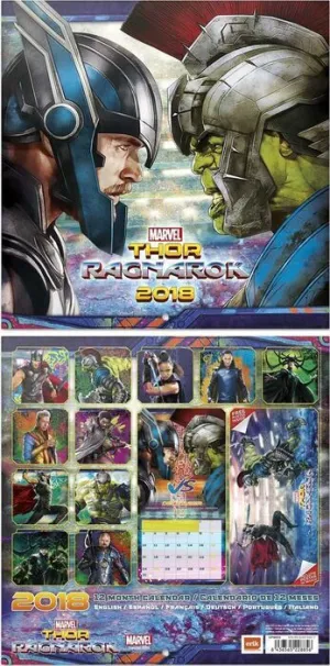 CALENDARIO 2018 THOR RAGNAROK 30X30CM                                      
