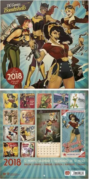 CALENDARIO 2018 DC BOMBSHELLS 30X30CM                                      