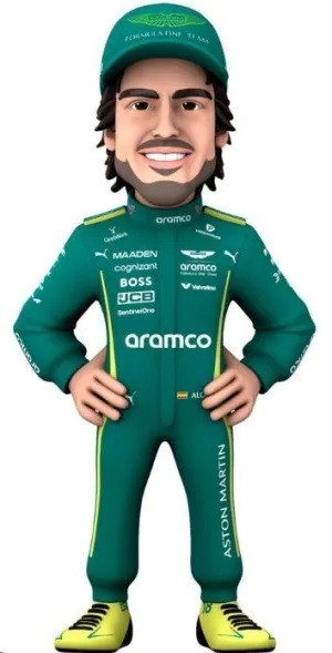 FORMULA 1 FIGURA MINIX FERNANDO ALONSO (ASTON MARTIN) 12 CM