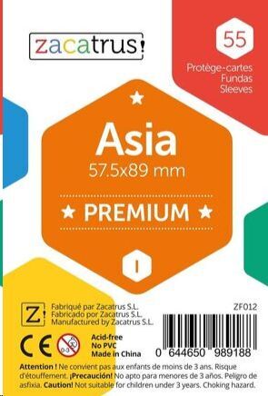 FUNDAS ZACATRUS ASIA PREMIUM 57,5MM X 89MM (55)                            