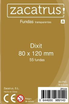 FUNDAS ZACATRUS DIXIT PREMIUM 80 MM X 120 MM (50)                          