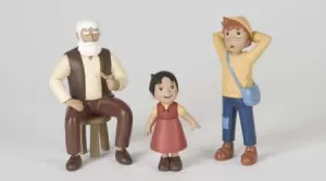 HEIDI MINI FIGURAS SET A HEIDI, PEDRO, ABUELO                              