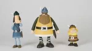VICKY EL VIKINGO MINI FIGURAS SET B HALVAR, SNORRE, TJURE                  