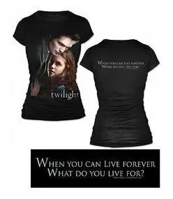 CREPUSCULO CAMISETA CHICA EDWARD Y BELLA ABRAZO (REDONDO) L                