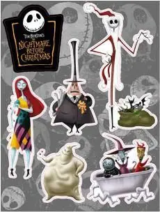 NBX SET B IMANES PESADILLA ANTES DE NAVIDAD DISNEY                         