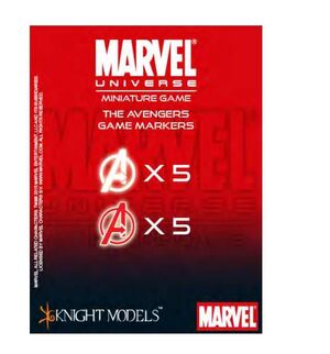 MARVEL UNIVERSE MINIATURE GAME: AVENGERS MARKERS                           
