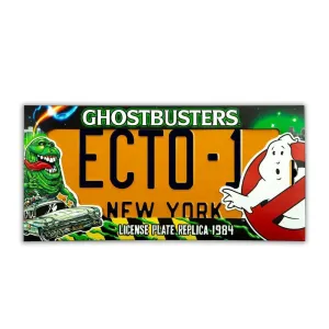 LOS CAZAFANTASMAS PLACA MARTICULA ECTO-1 INTERNACIONAL