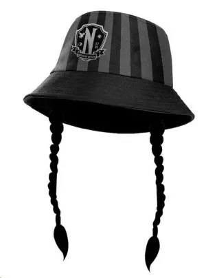 WEDNESDAY GORRO PESCADOR TRENZAS NEVERMORE MIERCOLES ADDAMS