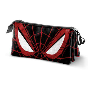 SPIDERMAN NEGRO ESTUCHE PORTATODO TRIPLE VISION