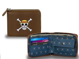ONE PIECE CARTERA MAN ZIP SKULL