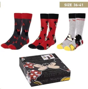 DISNEY MICKEY Y MINI PACK DE CALCETINES 3 MODELOS DIFERENTES MINI