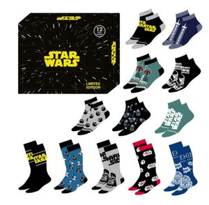 STAR WARS CAJA REGALO 12 PARES DE CALCETINES TALLA 40/46