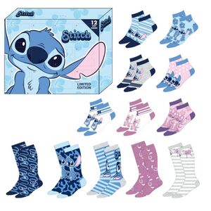 LILO Y STITCH CAJA REGALO 12 CALCETINES TALLA 35/41