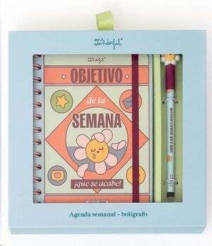 SET AGENDA WONDER PEQUEÑA 2026 SEMANAL + BOLIGRAFO OBJETIVO