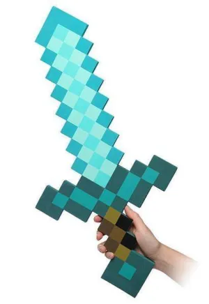 SALDO - MINECRAFT REPLICA ESPUMA DIAMOND 1/1 ESPADA 65CM                           