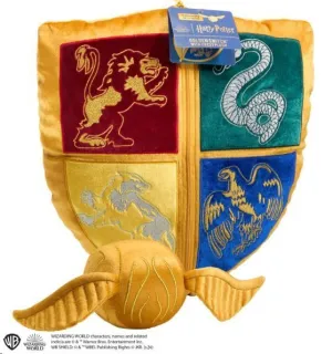 HARRY POTTER PELUCHE GOLDEN SNITCH & ESCUDO HOGWARTS 35,5 CM