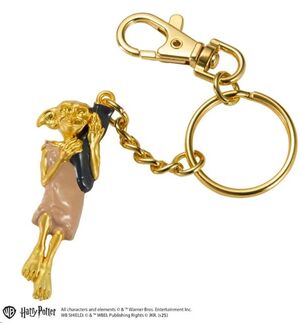 HARRY POTTER LLAVERO METELICO DOBBY COLOR DORADO 11 CM