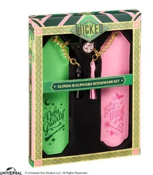 WICKED SET 2 MARCAPAGINAS 15 CM GILDA & ELPHABA
