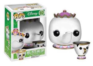 LA BELLA Y LA BESTIA POP VINYL FIGURA MRS. POTTS Y CHIP 10CM               