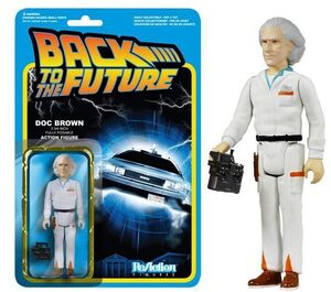 REGRESO AL FUTURO REACTION FIGURA DOC BROWN 10CM                           